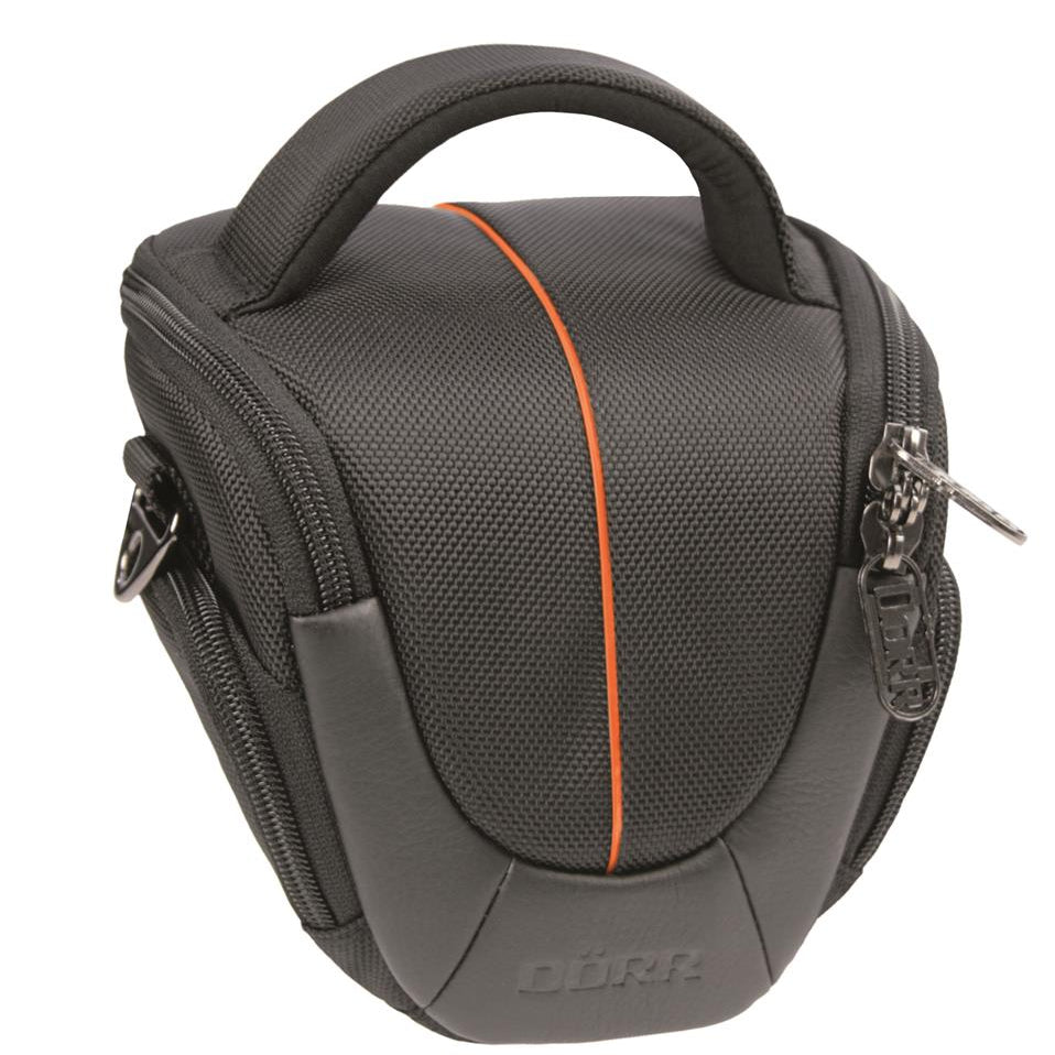 Halfter Fototasche Yuma – Schwarz-Orange