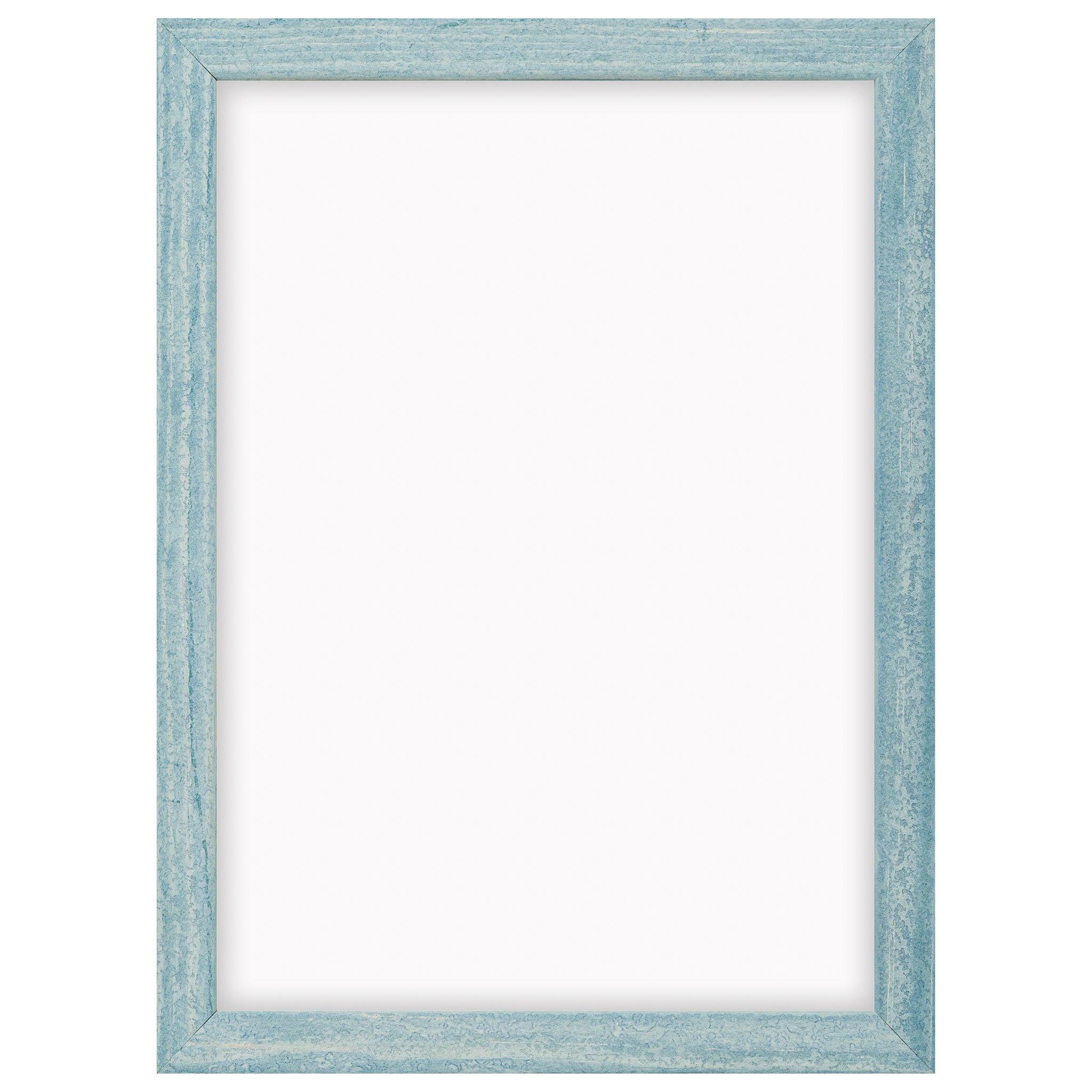 DÖRR Echtholz-Bilderrahmen Woody in Hellblau mit schmaler Rahmenleiste und Acrylscheibe