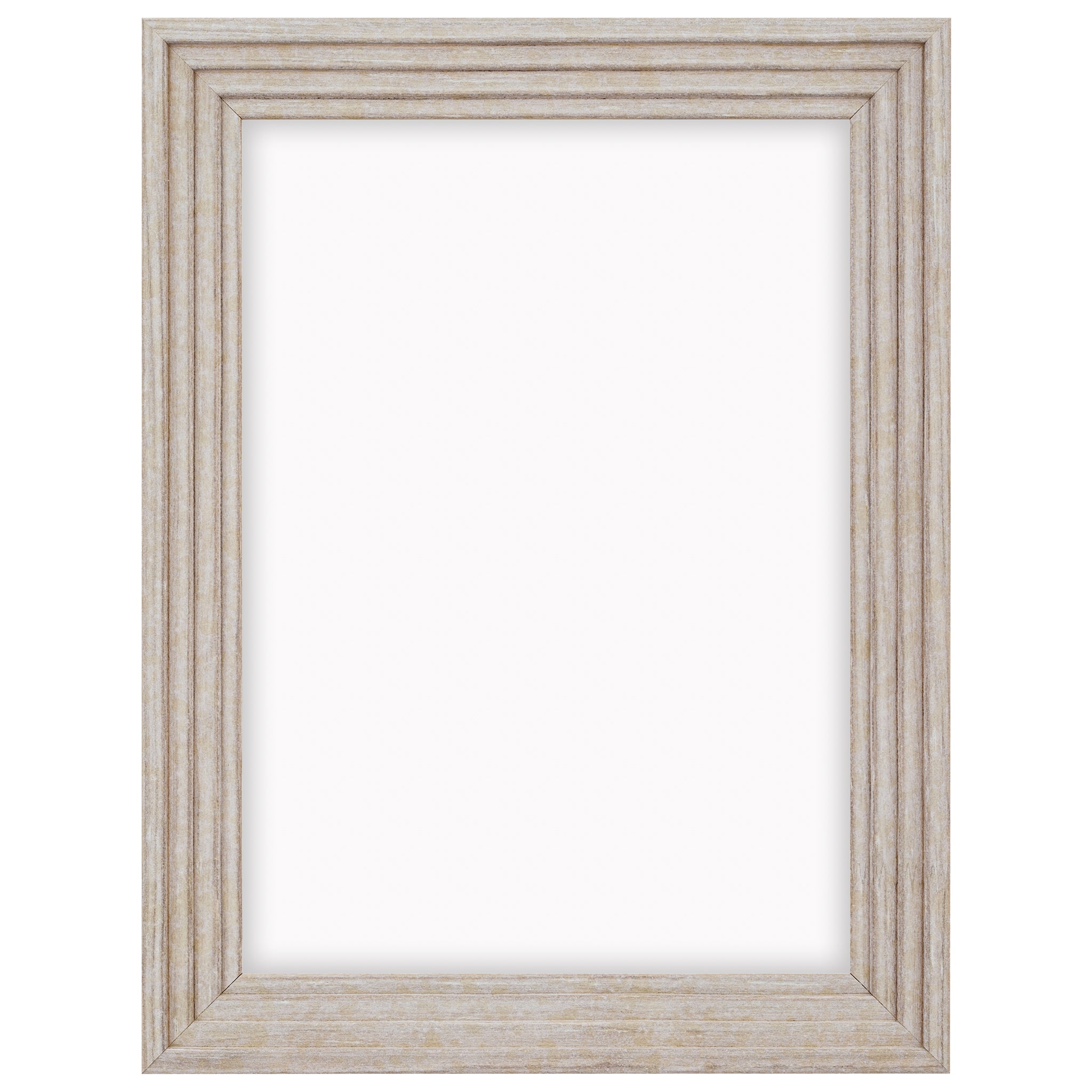 DÖRR Echtholz-Bilderrahmen Aurora in Beige mit breiter Rahmenleiste in Stufenoptik und Acrylscheibe