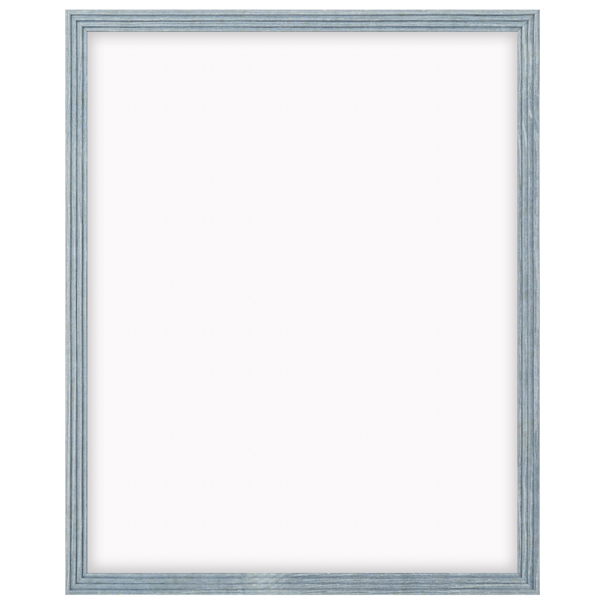 DÖRR Echtholz-Bilderrahmen Aurora in Hellblau mit breiter Rahmenleiste in Stufenoptik und Acrylscheibe