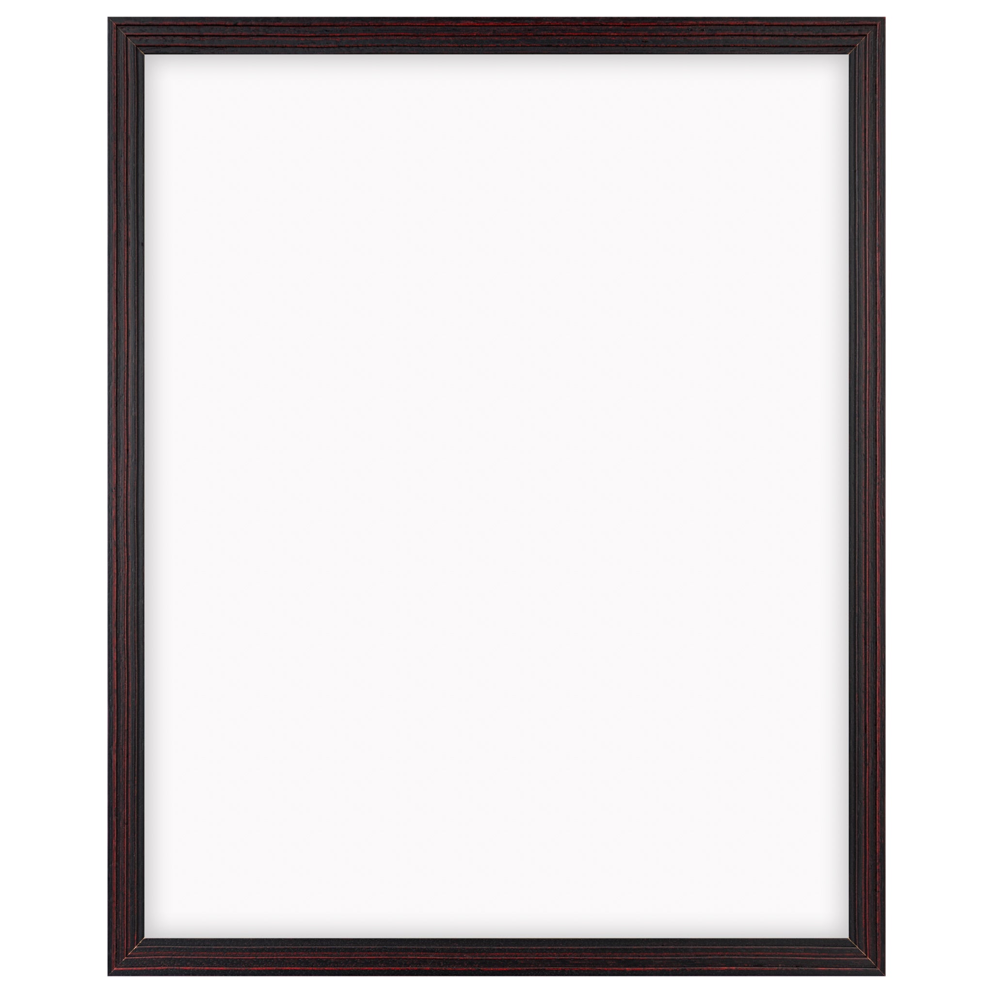 DÖRR Echtholz-Bilderrahmen Aurora in Schwarz mit breiter Rahmenleiste in Stufenoptik und Acrylscheibe