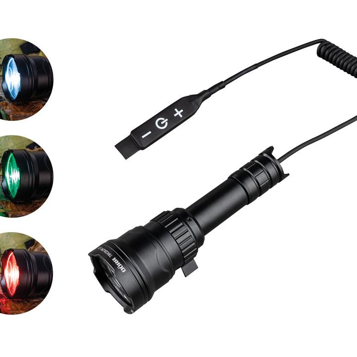LED Zoom Taschenlampe Tricolor Set