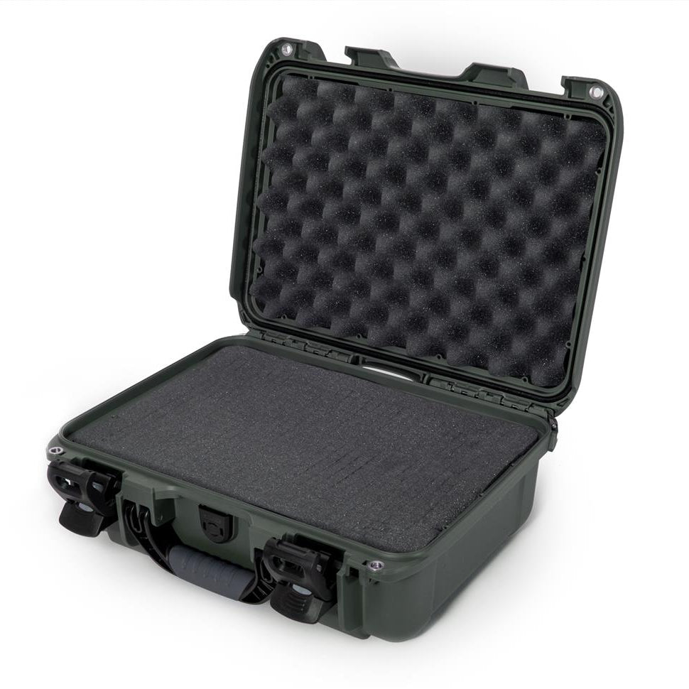 Koffer 381x267x157 mm Mod. 920 – Oliv / Mit Würfelschaumstoff