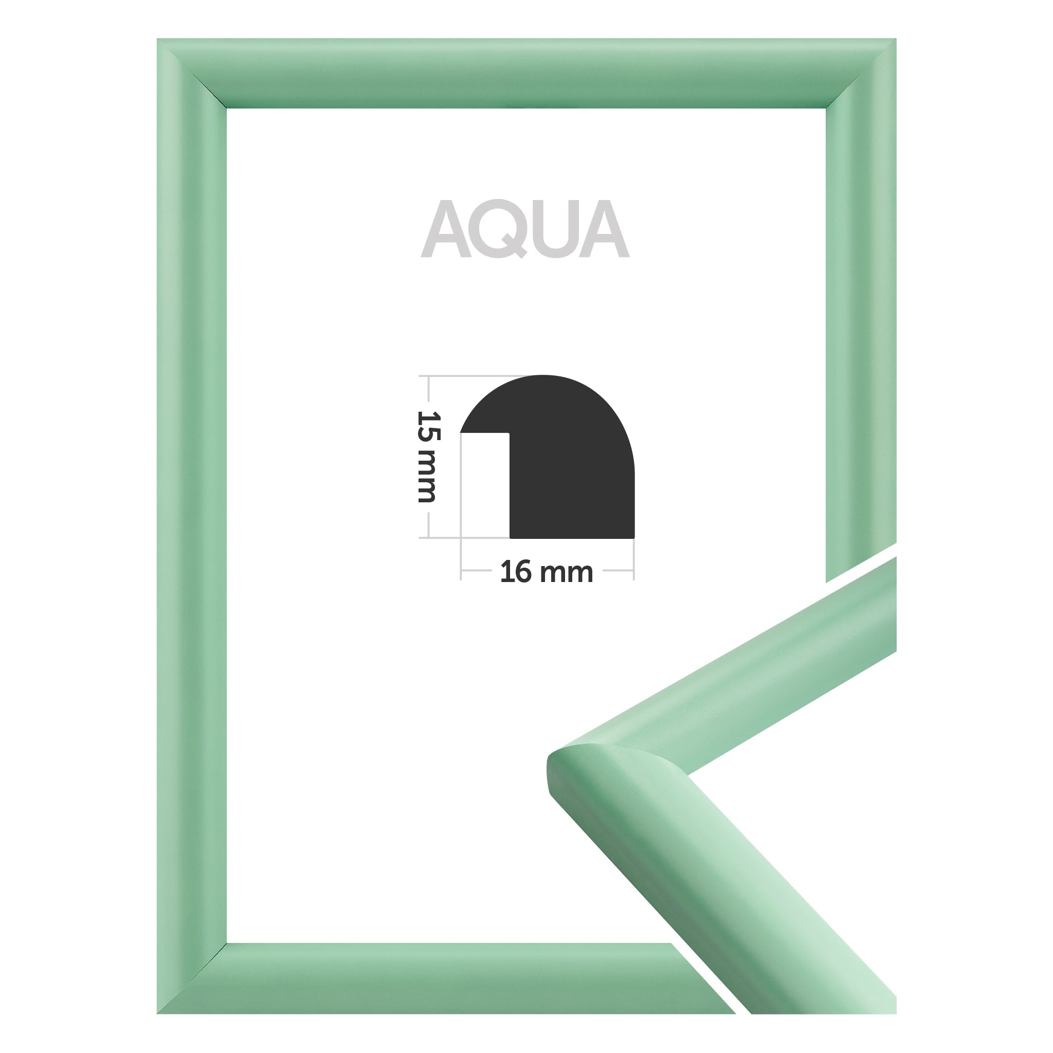 Aqua Holzbilderrahmen