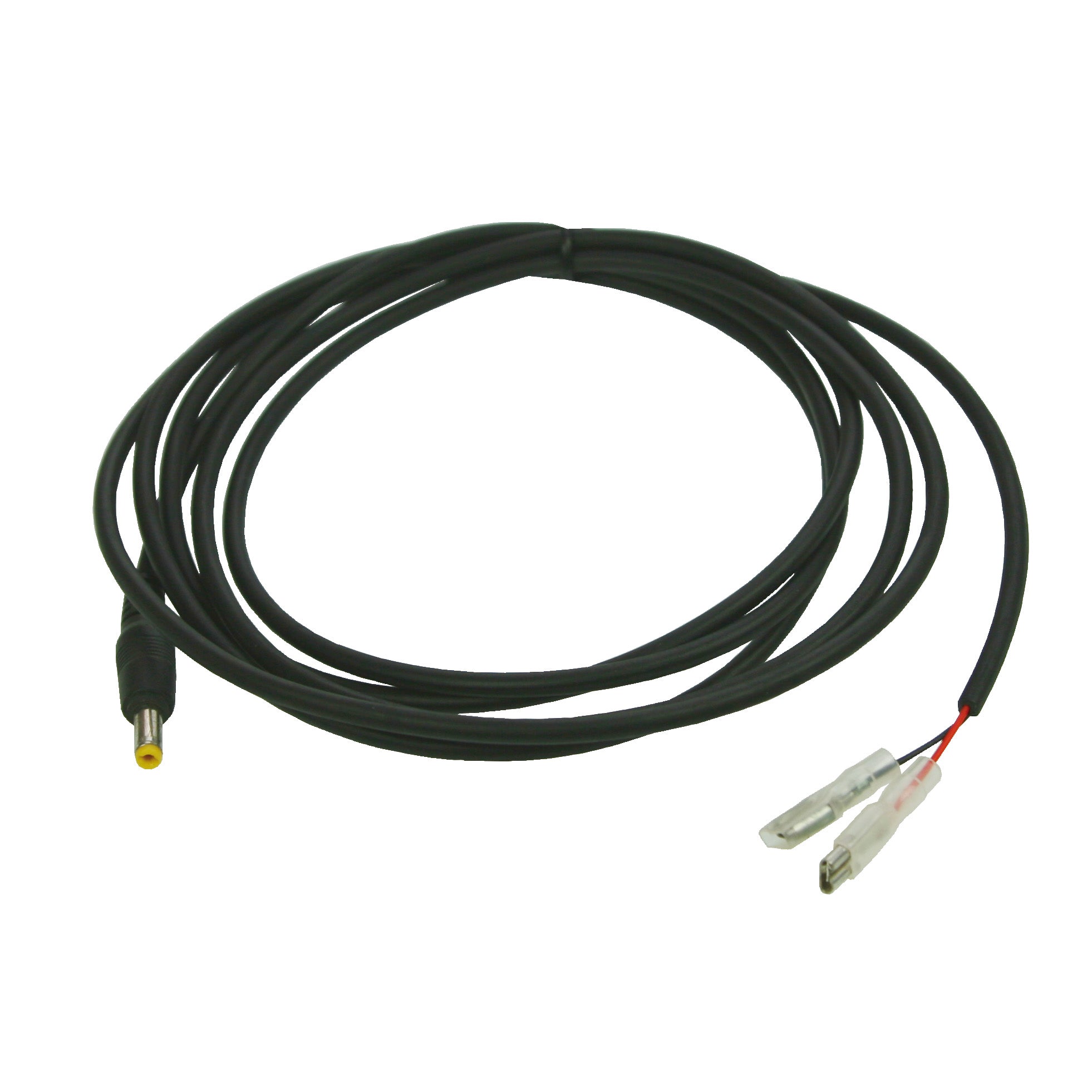 DÖRR Batteriekabel mit Hohlstecker 4,0 mm / 1,7 mm und zwei isolierte Flachstecker Typ Faston F1 Nr. 187 / 4,8 mm.