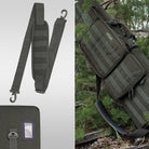 DÖRR ProTac Langwaffentasche oliv mit MOLLE-System, Namensschildfach und abnehmbarem Schultergurt, taktische Gewehrtasche im Outdoor-Einsatz