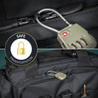 DÖRR ProTac Waffentasche schwarz mit abschließbaren Reißverschlüssen, Detailansicht der sicheren Transportlösung für Kurzwaffen