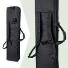 DÖRR ProTac Doppel-Gewehrtasche schwarz, Rückansicht mit verstaubaren Rucksackgurten, Tragegriff und Namensschildfach