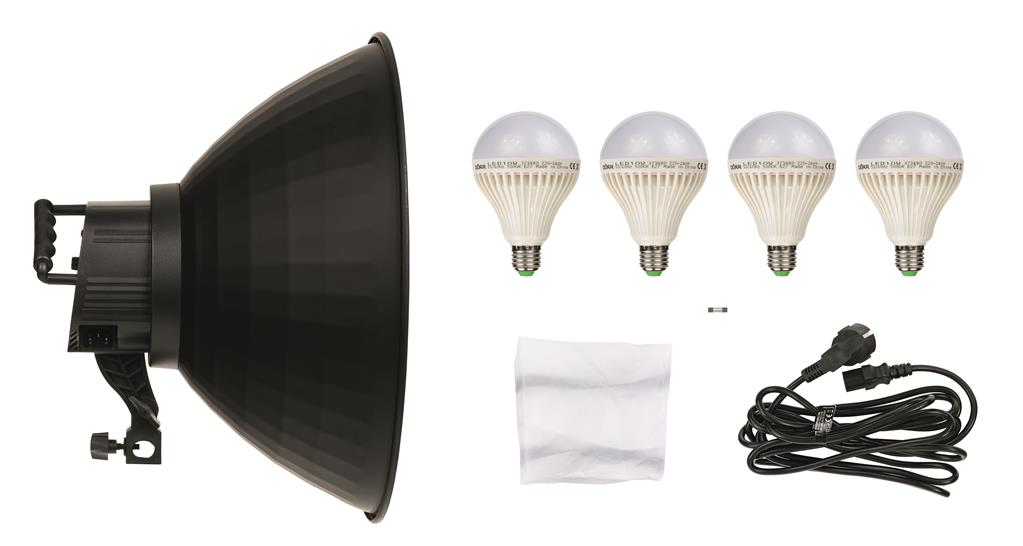 LED Dauerlicht DL-400 – 1 Stück - 4x10W Birnen
