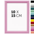 DÖRR Holz-Bilderrahmen Aqua rosa für 10 x 15 cm, geradlinige, moderne Leiste mit Übersicht der 14 Farbvarianten