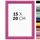 DÖRR Holz-Bilderrahmen Aqua pink für 15 x 20 cm, geradlinige, moderne Leiste mit Übersicht der 14 Farbvarianten