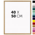 DÖRR Holz-Bilderrahmen Aqua natur für 40 x 50 cm, geradlinige, moderne Leiste mit Übersicht der 14 Farbvarianten
