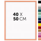 DÖRR Holz-Bilderrahmen Aqua peach für 40 x 50 cm, geradlinige, moderne Leiste mit Übersicht der 14 Farbvarianten
