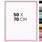 DÖRR Holz-Bilderrahmen Aqua rosa für 50 x 70 cm, geradlinige, moderne Leiste mit Übersicht der 14 Farbvarianten