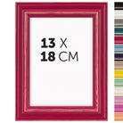 DÖRR Holz-Bilderrahmen Boho in Beere im Vintage-Stil, mit Bildformat 13x18 cm und Detailansicht der vierzehn Farbvarianten