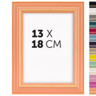 DÖRR Holz-Bilderrahmen Boho in Peach im Vintage-Stil, mit Bildformat 13x18 cm und Detailansicht der vierzehn Farbvarianten