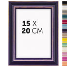 DÖRR Holz-Bilderrahmen Boho in Lila im Vintage-Stil, mit Bildformat 15x20 cm und Detailansicht der vierzehn Farbvarianten