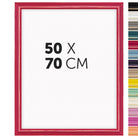 DÖRR Holz-Bilderrahmen Boho in Beere im Vintage-Stil, mit Bildformat 50x70 cm und Detailansicht der vierzehn Farbvarianten