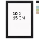 DÖRR Echtholz-Bilderrahmen Woody in Schwarz 10 x 15 cm mit schmaler Leiste, inklusive Darstellung der 5 Farbvarianten