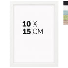 DÖRR Echtholz-Bilderrahmen Woody in Weiß 10 x 15 cm mit schmaler Leiste, inklusive Darstellung der 5 Farbvarianten