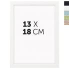 DÖRR Echtholz-Bilderrahmen Woody in Weiß 13 x 18 cm mit schmaler Leiste, inklusive Darstellung der 5 Farbvarianten