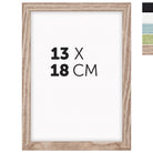 DÖRR Echtholz-Bilderrahmen Woody in Braun 13 x 18 cm mit schmaler Leiste, inklusive Darstellung der 5 Farbvarianten