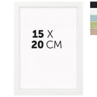 DÖRR Echtholz-Bilderrahmen Woody in Weiß 15 x 20 cm mit schmaler Leiste, inklusive Darstellung der 5 Farbvarianten