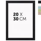 DÖRR Echtholz-Bilderrahmen Woody in Schwarz 20 x 30 cm mit schmaler Leiste, inklusive Darstellung der 5 Farbvarianten