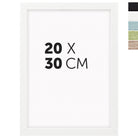 DÖRR Echtholz-Bilderrahmen Woody in Weiß 20 x 30 cm mit schmaler Leiste, inklusive Darstellung der 5 Farbvarianten