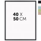 DÖRR Echtholz-Bilderrahmen Woody in Schwarz 40 x 50 cm mit schmaler Leiste, inklusive Darstellung der 5 Farbvarianten