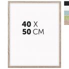 DÖRR Echtholz-Bilderrahmen Woody in Braun 40 x 50 cm mit schmaler Leiste, inklusive Darstellung der 5 Farbvarianten