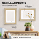 DÖRR Echtholz-Bilderrahmen Aristo créme, horizontal und vertikal als Wandrahmen im Wohnbereich dekoriert, mit Aufsteller bei kleineren Größen