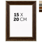 DÖRR Echtholz-Bilderrahmen Aristo dunkelbraun 15x20 cm mit Goldkante und Übersicht der vier Farbvarianten
