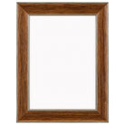 DÖRR Echtholz-Bilderrahmen Aristo in Braun mit breiter Leiste, goldener Innen- und Außenkante und Acrylscheibe, frontal