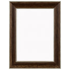 DÖRR Echtholz-Bilderrahmen Aristo in Dunkelbraun mit breiter Leiste, goldener Innen- und Außenkante und Acrylscheibe, frontal