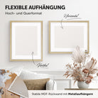 DÖRR Echtholz-Bilderrahmen Aristo créme, horizontal und vertikal als Wandrahmen im Wohnbereich dekoriert, Rückseite mit Aufhängern