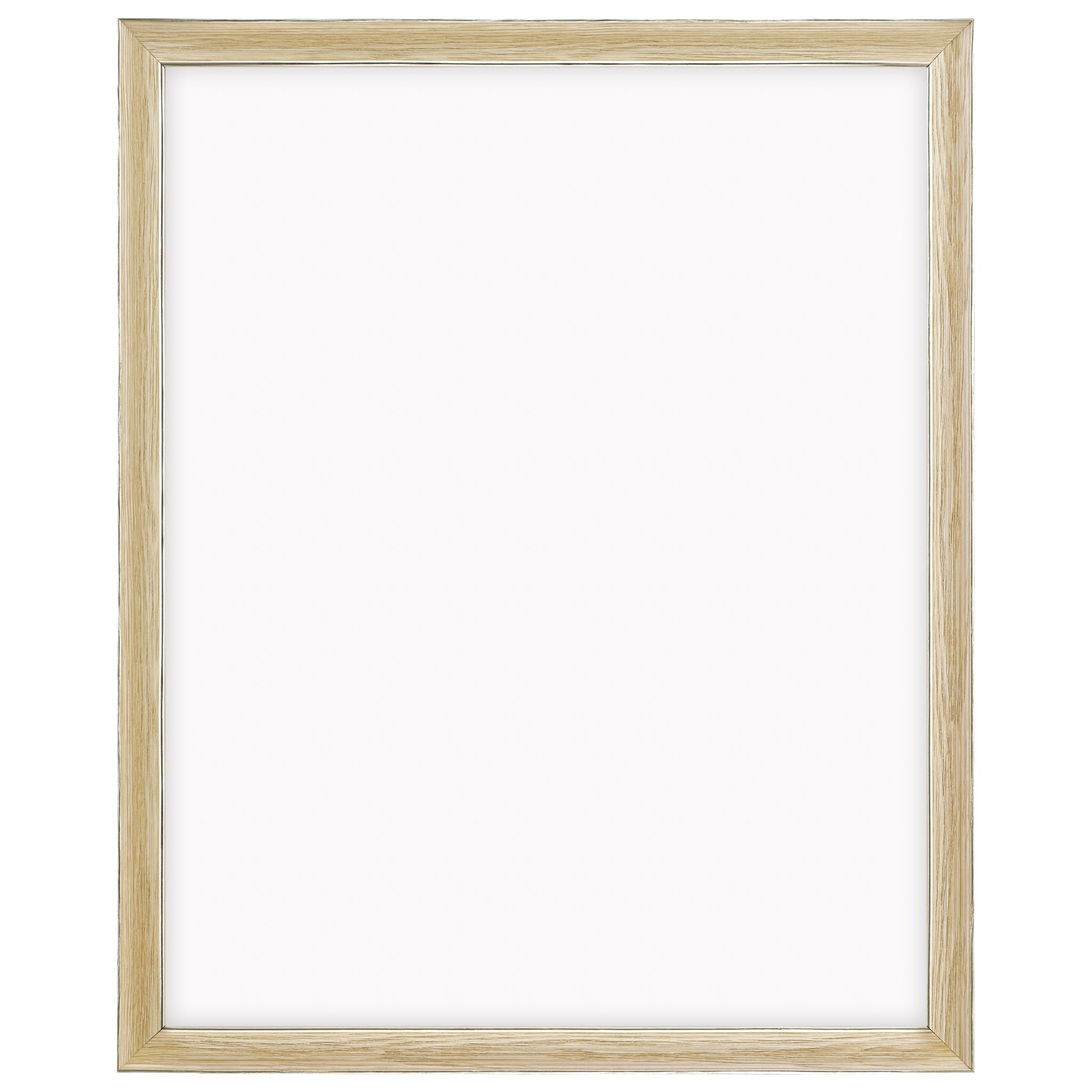 DÖRR Echtholz-Bilderrahmen Aristo in Créme mit breiter Leiste, goldener Innen- und Außenkante und Acrylscheibe, frontal