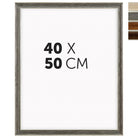 DÖRR Echtholz-Bilderrahmen Aristo grau 40x50 cm mit Goldkante und Übersicht der vier Farbvarianten