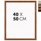 DÖRR Echtholz-Bilderrahmen Aristo braun 40x50 cm mit Goldkante und Übersicht der vier Farbvarianten