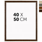 DÖRR Echtholz-Bilderrahmen Aristo dunkelbraun 40x50 cm mit Goldkante und Übersicht der vier Farbvarianten