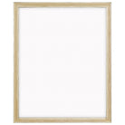 DÖRR Echtholz-Bilderrahmen Aristo in Créme mit breiter Leiste, goldener Innen- und Außenkante und Acrylscheibe, frontal