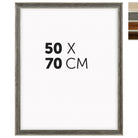 DÖRR Echtholz-Bilderrahmen Aristo grau 50x70 cm mit Goldkante und Übersicht der vier Farbvarianten