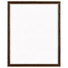 DÖRR Echtholz-Bilderrahmen Aristo in Dunkelbraun mit breiter Leiste, goldener Innen- und Außenkante und Acrylscheibe, frontal