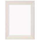 DÖRR Echtholz-Bilderrahmen Aurora in Weiß mit breiter Rahmenleiste in Stufenoptik und Acrylscheibe