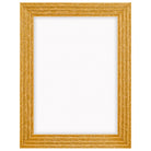 DÖRR Echtholz-Bilderrahmen Aurora in Gold mit breiter Rahmenleiste in Stufenoptik und Acrylscheibe