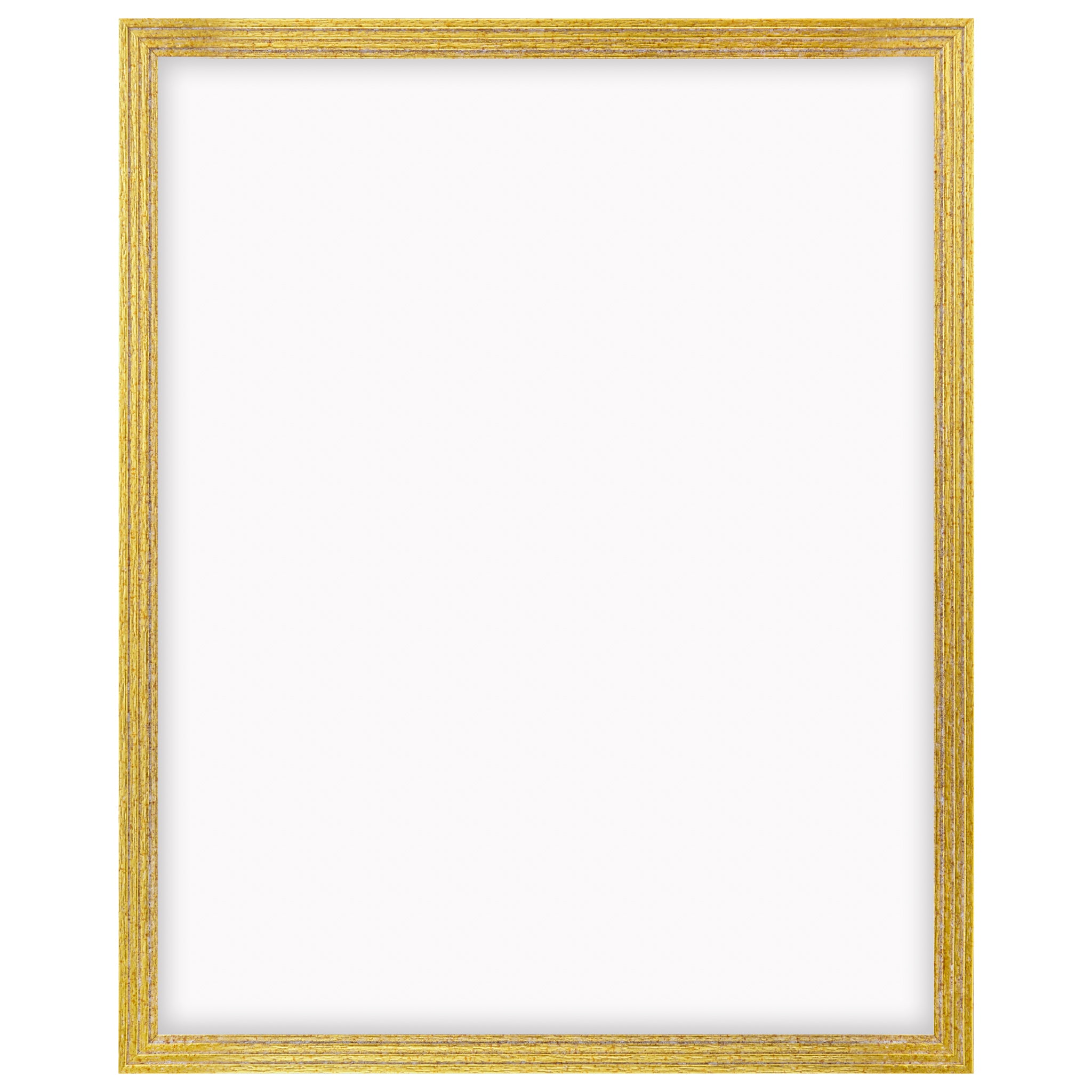 DÖRR Echtholz-Bilderrahmen Aurora in Antik-Gold mit breiter Rahmenleiste in Stufenoptik und Acrylscheibe