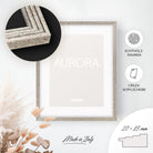 DÖRR Echtholz-Bilderrahmen Aurora antik-silber, dekorativ an der Wand aufgehängt, mit Detailansicht der 20 x 15 mm Leiste in Stufenoptik