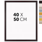 DÖRR Echtholz-Bilderrahmen Aurora in Schwarz 40 x 50 cm mit Stufenprofil, mit Darstellung der 8 Farbvarianten