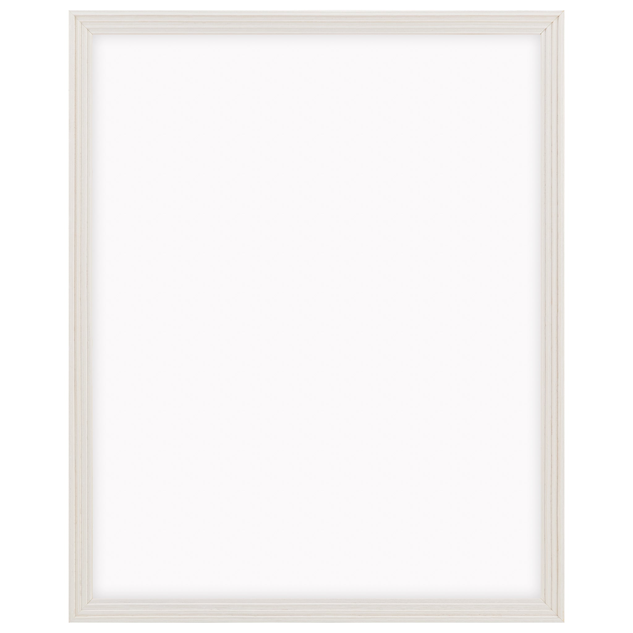 DÖRR Echtholz-Bilderrahmen Aurora in Weiß mit breiter Rahmenleiste in Stufenoptik und Acrylscheibe