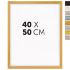 DÖRR Echtholz-Bilderrahmen Aurora in Gold 40 x 50 cm mit Stufenprofil, mit Darstellung der 8 Farbvarianten